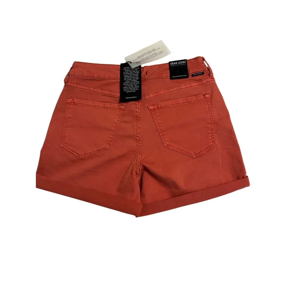 Dear John Women's Jean Shorts in Rust - Picture 2 of 12
